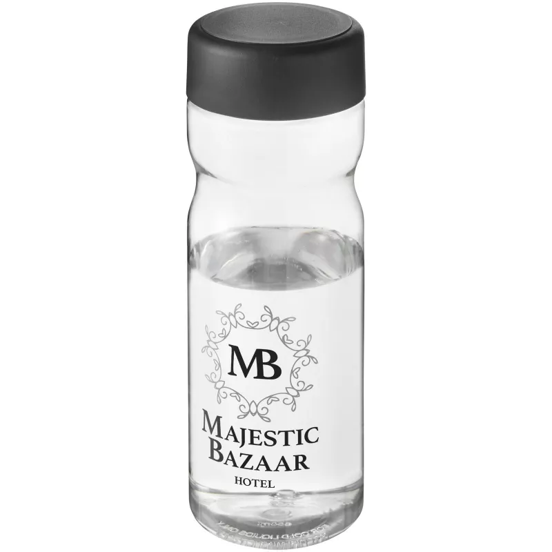 H2O Base 650 ml screw cap water bottle - Czarny-Przezroczysty (21043100)