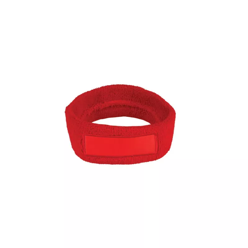 Opaska frote na głowę z miejscem na Twoje logo - czerowny (C1522-czerwona)