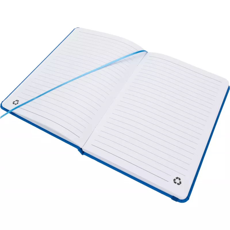 Notatnik A5 w linie z materiałów z recyklingu DOMINIK - niebieski (2526104)
