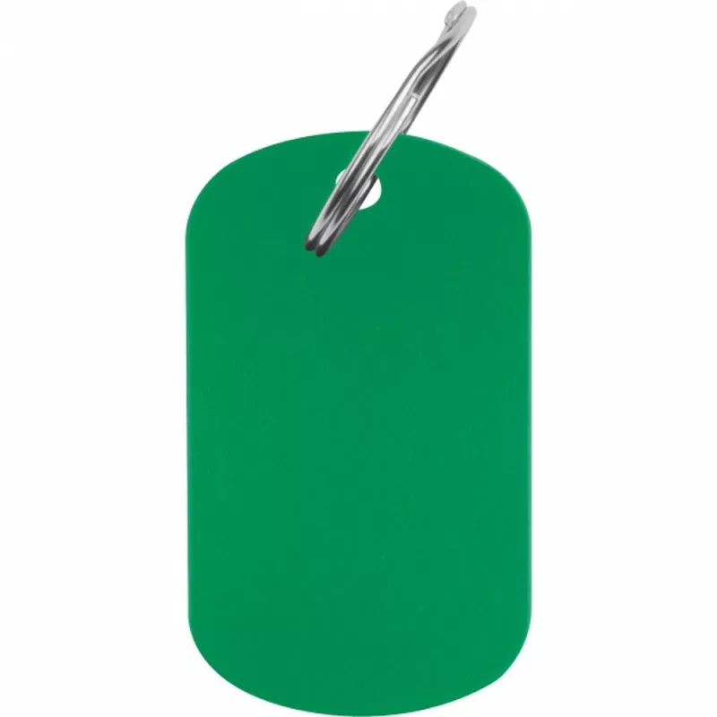 Brelok metalowy z aluminium z recyklingu LIESELOTTE - zielony (9493709)
