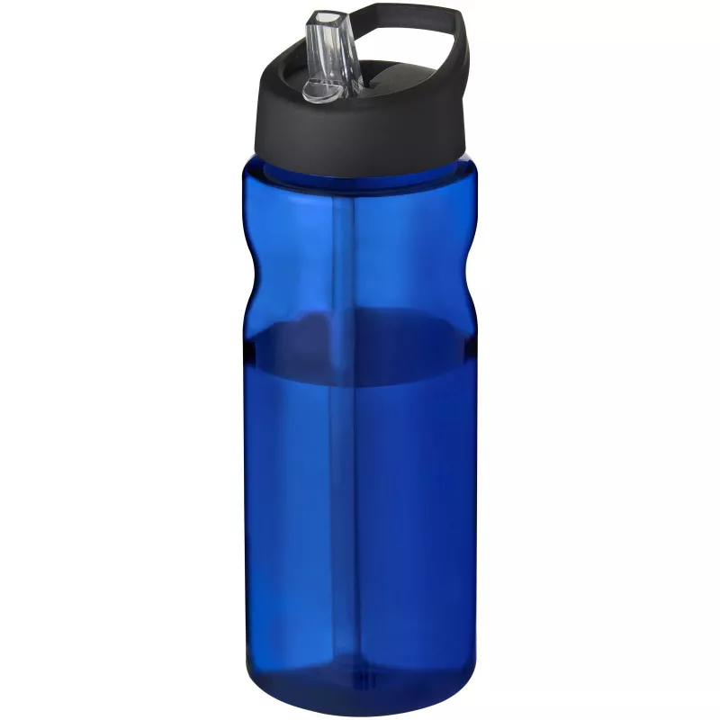 Bidon H2O Eco o pojemności 650 ml z wieczkiem z dzióbkiem - Czarny-Niebieski (21009902)