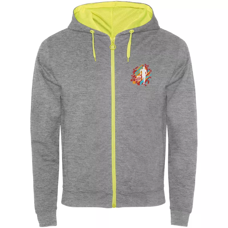 Fuji bluza unisex - Fluor Yellow-Szary melanż (R1105-FLYELLOW-H_GREY)