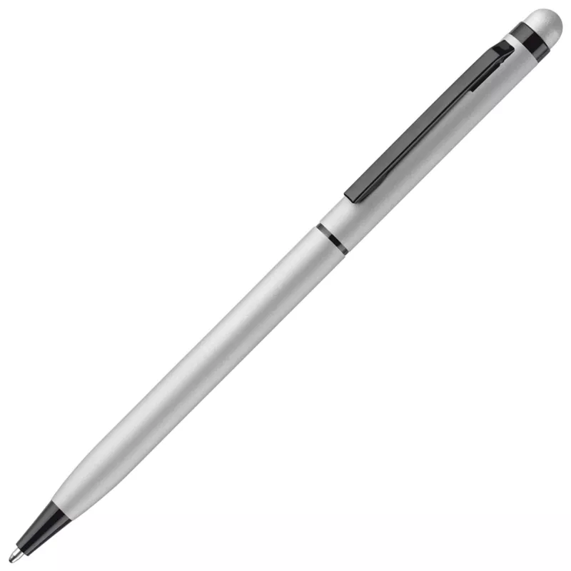 Długopis aluminiowy Stylus gumowany - srebrny (LT87761-N0005)
