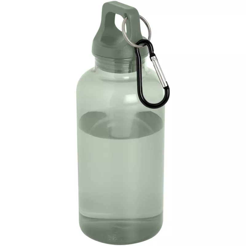Oregon butelka na wodę o pojemności 400 ml z karabińczykiem wykonana z tworzyw sztucznych pochodzących z recyklingu z certyfi - Zielony melanż (10077862)