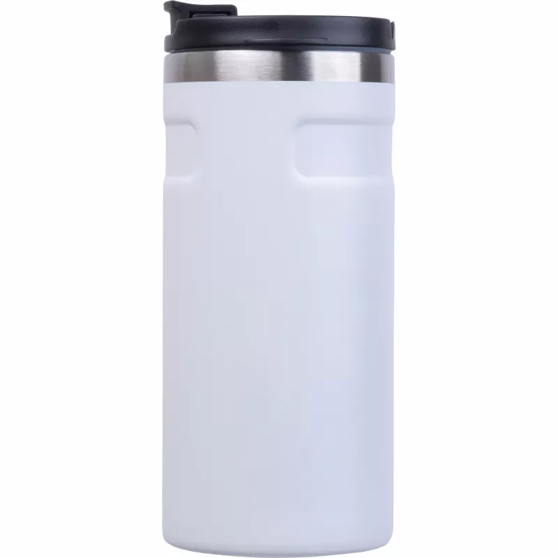 Kubek termiczny ze stali z recyklingu 450 ml SILVIO - biały (8536506)