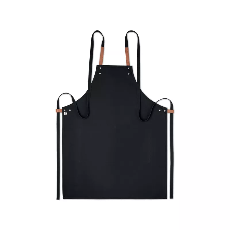 Fartuch z bawełny organicznej 340 g/m² NAGPUR COLOUR - Czarny (MO6261-03)