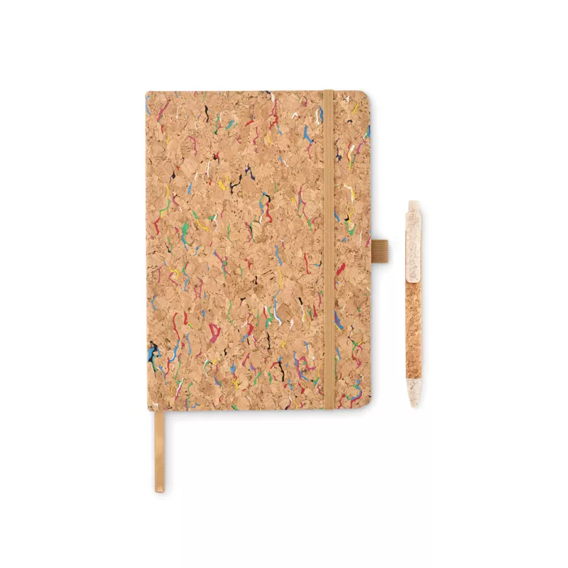 Notes A5 w korkowej okładce 96 kartek w linię CORNOTA - Bezowy (MO2414-13)