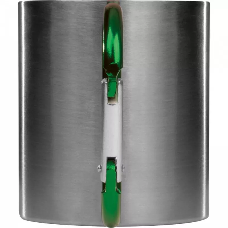 Kubek metalowy z karabińczykiem 200 ml ANGELICA - zielony (8136709)
