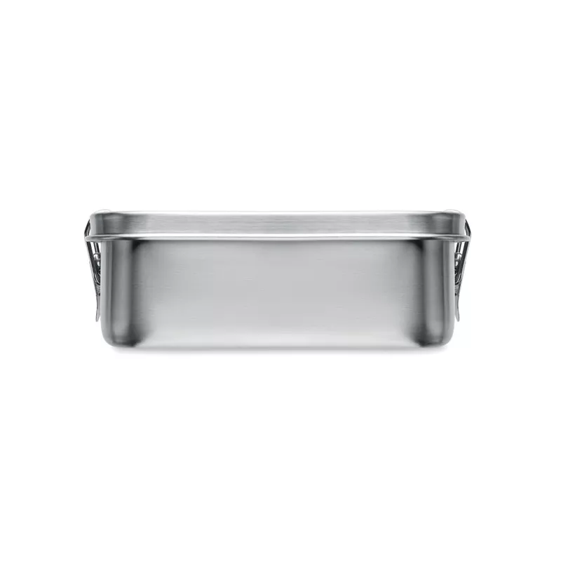 Lunchbox stalowy z klamrami 750 ml GOBUDDY - Srebrny Mat (MO2888-16)