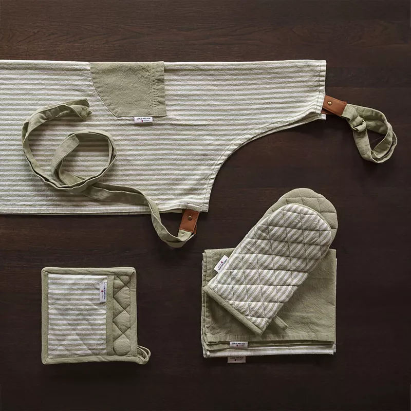 Zestaw 2 rękawic kuchennych Lord Nelson Victory - jasnozielono / biały (LT54039-N3201)