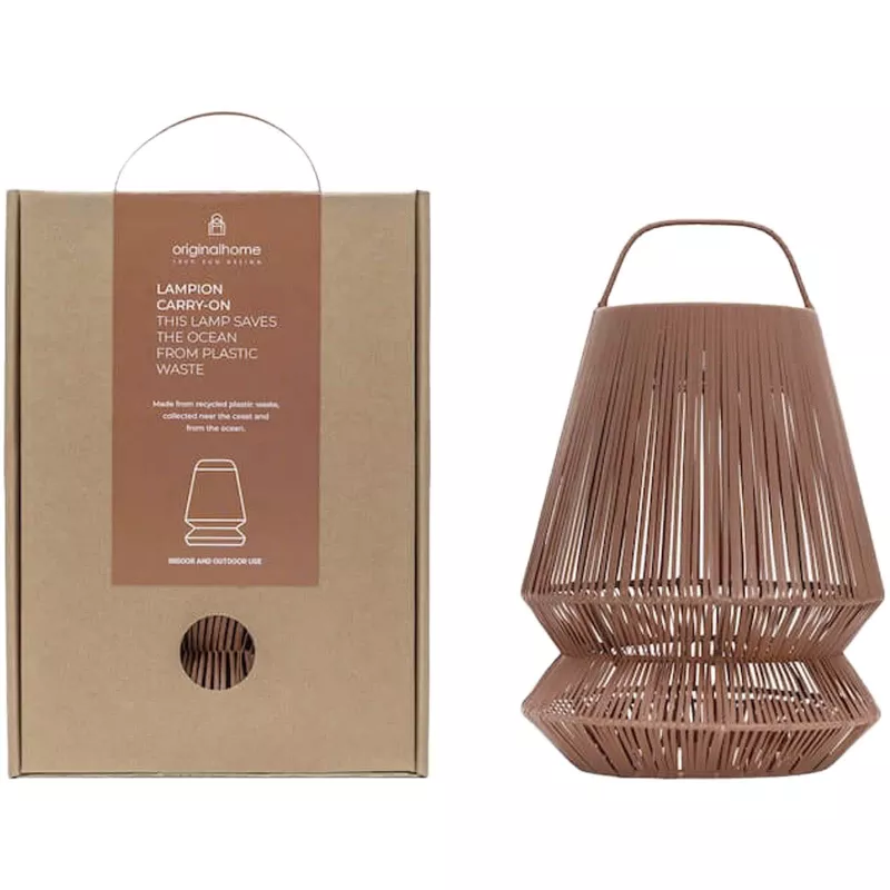 Originalhome Lampion przenośny abażur z recyklingu - Brick red (12449122)