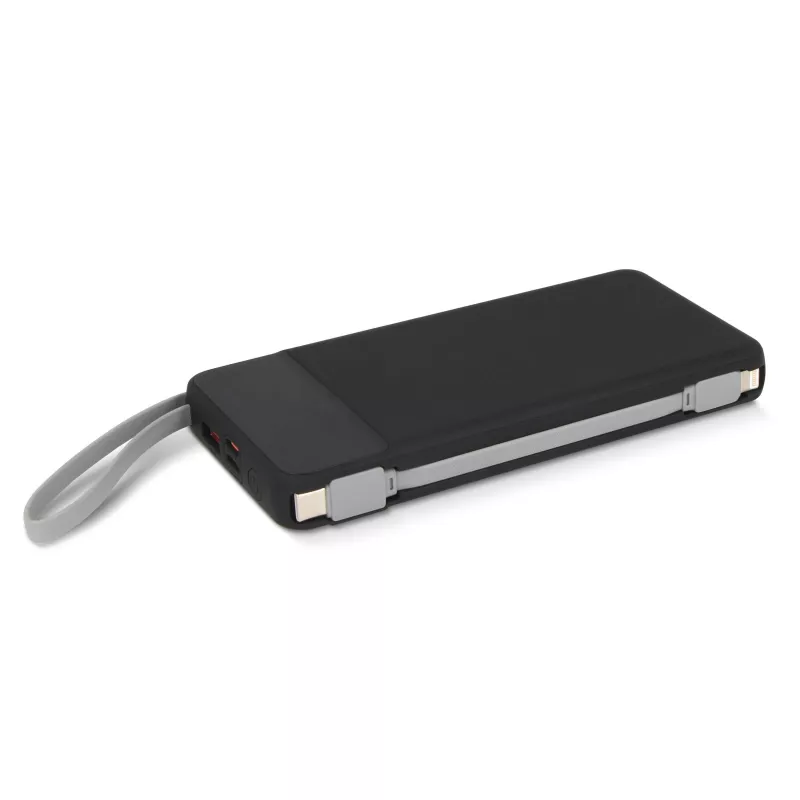 Ziara Powerbank with USB-C &amp; Lightning Cable 10000mAh  - czarny (LT95502-N0002)