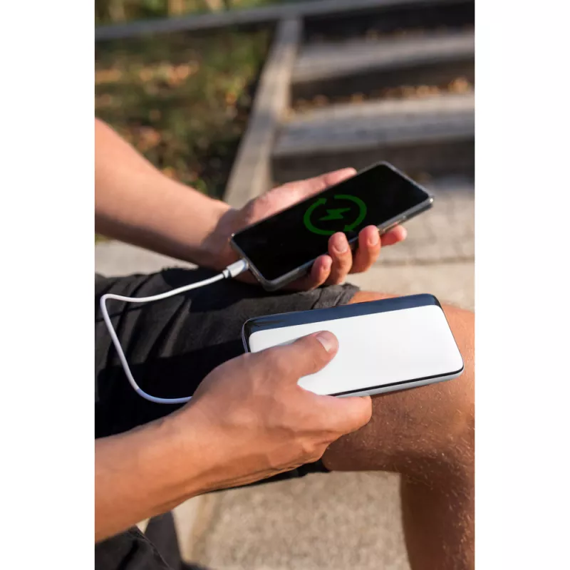 Power bank 10000 mAh | Dejerius - biały (VA113-02)