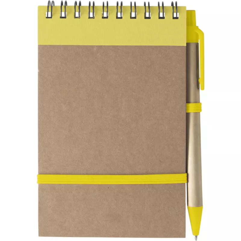 Notatnik ok. A6 z długopisem - żółty (V2335/A-08)
