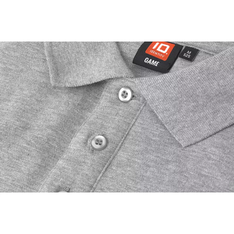 Koszulka bawełniana 210 g/m² ID Polo/stretch 0525 - Grey Melange (0525-GREY MELANGE)