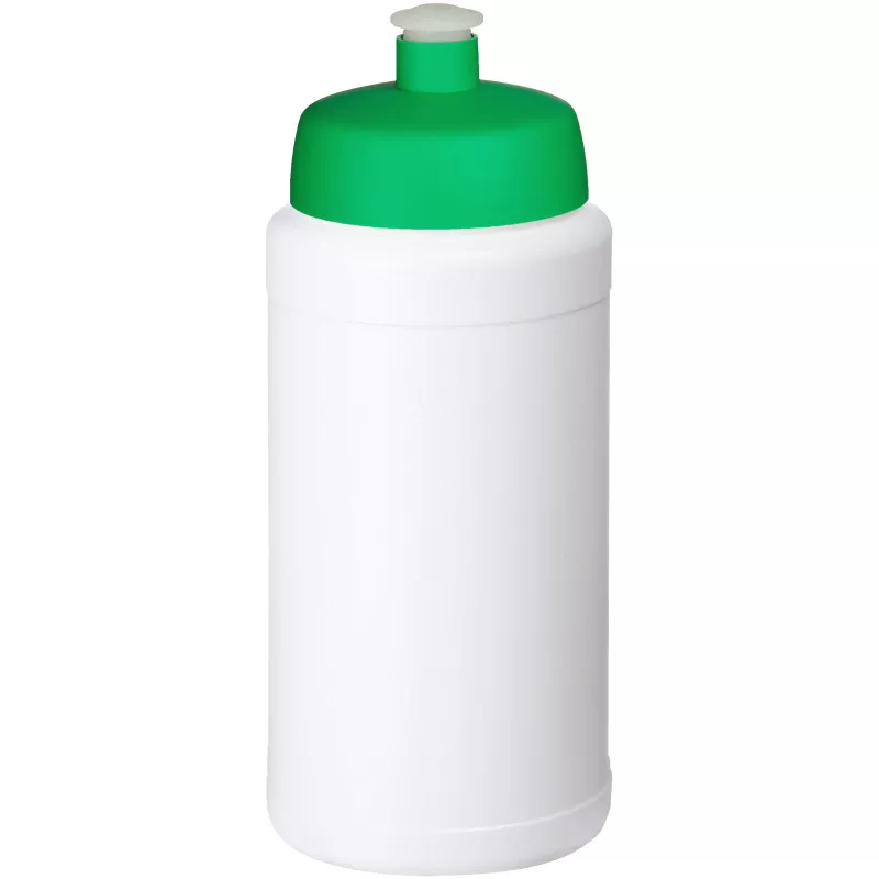 Baseline 500 ml butelka sportowa z recyklingu - Biały-Zielony (21044498)