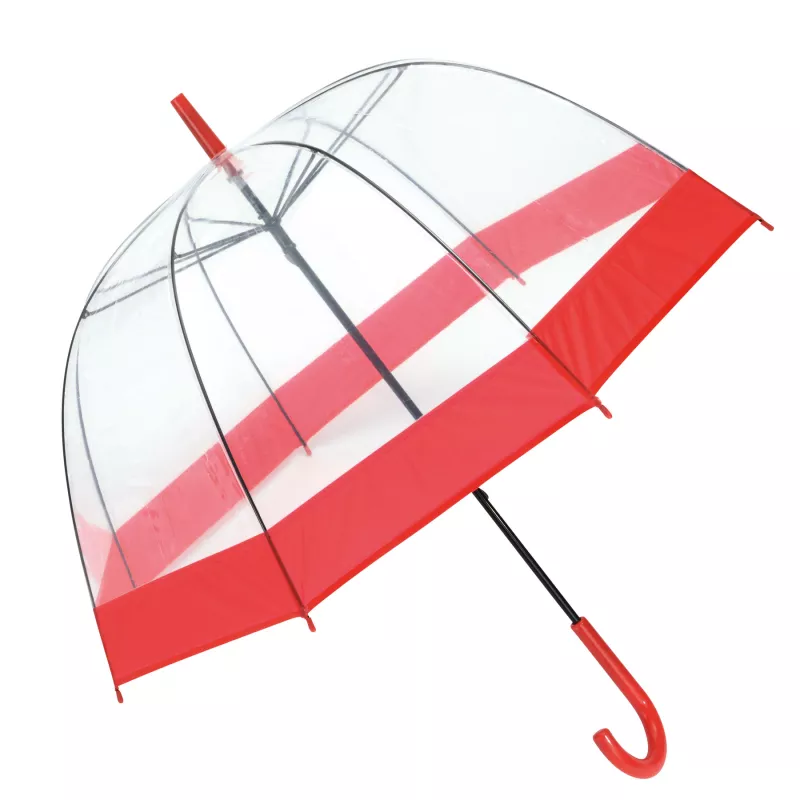 Reklamowy parasol przezroczysty HONEYMOON - czerwony (56-0103393)