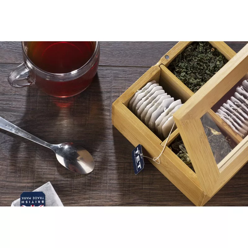 Pudełko na herbatę TEA - brązowy (16504)