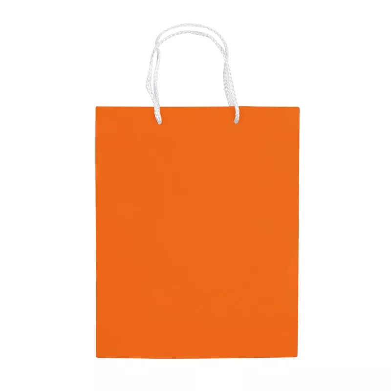 Papierowa torba średnia 24x30x10 cm - pomarańczowy (LT91512-N0026)