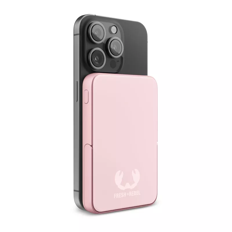 2PBM5000| Fresh 'n Rebel Compatible with MagSafe MagSafe Powerbank Wireless 5000mAh - pasteloworóżowy (LT49413-N0079)
