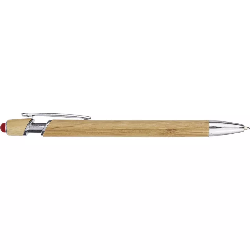 Bambusowy długopis, touch pen - czerwony (VA442-05)