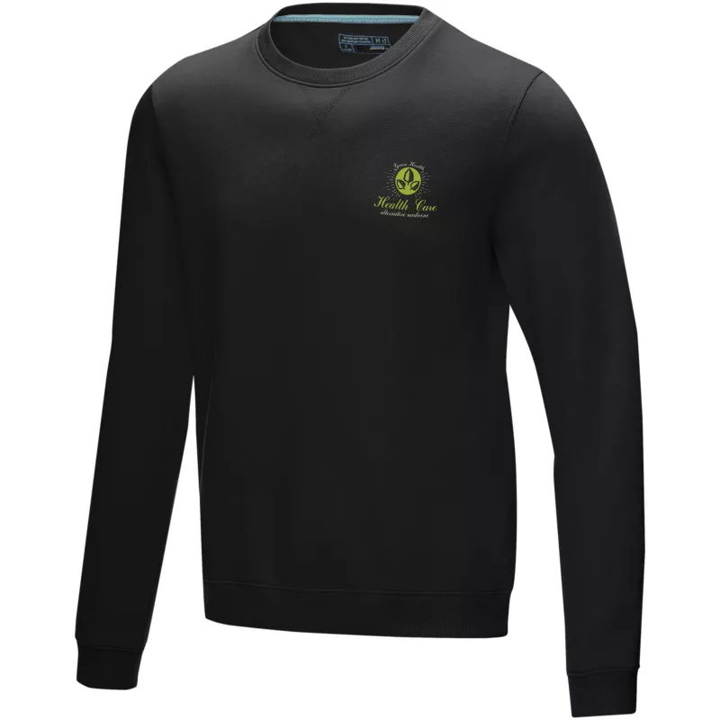 Męska organiczna bluza Jasper wykonana z GRS z recyclingu i posiadająca certyfikat GOTS - Czarny (37512-BLACK)