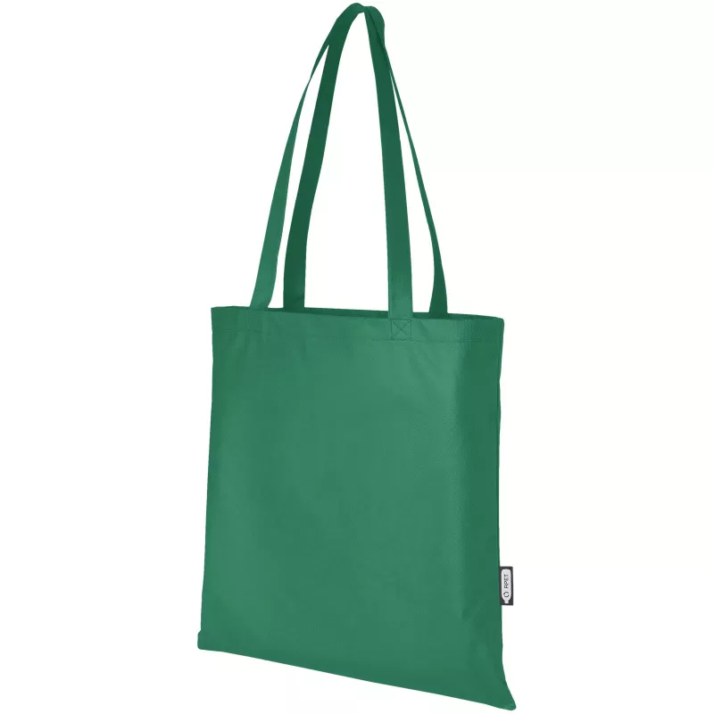 Zeus tradycyjna torba na zakupy o pojemności 6 l wykonana z włókniny z recyklingu z certyfikatem GRS - Zielony (13005161)