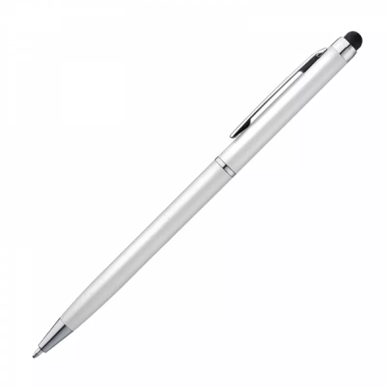 Długopis plastikowy touch pen - biały (1878606)