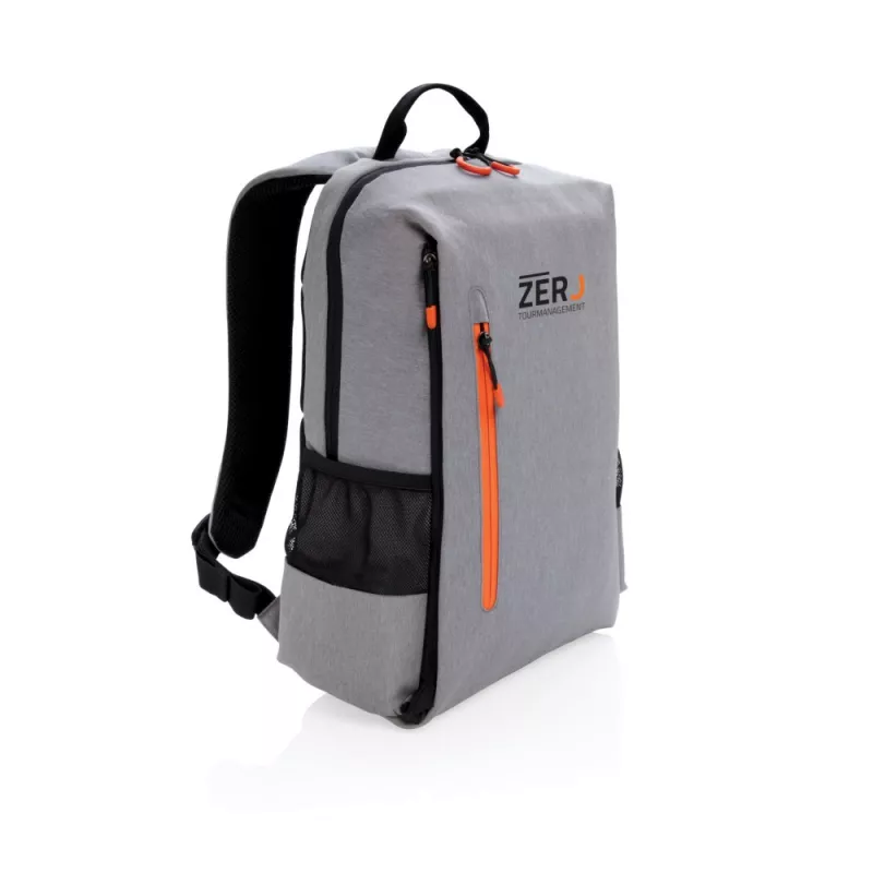 Plecak na laptopa 15,6" Lima, ochrona RFID - szary, pomarańczowy (P762.402)