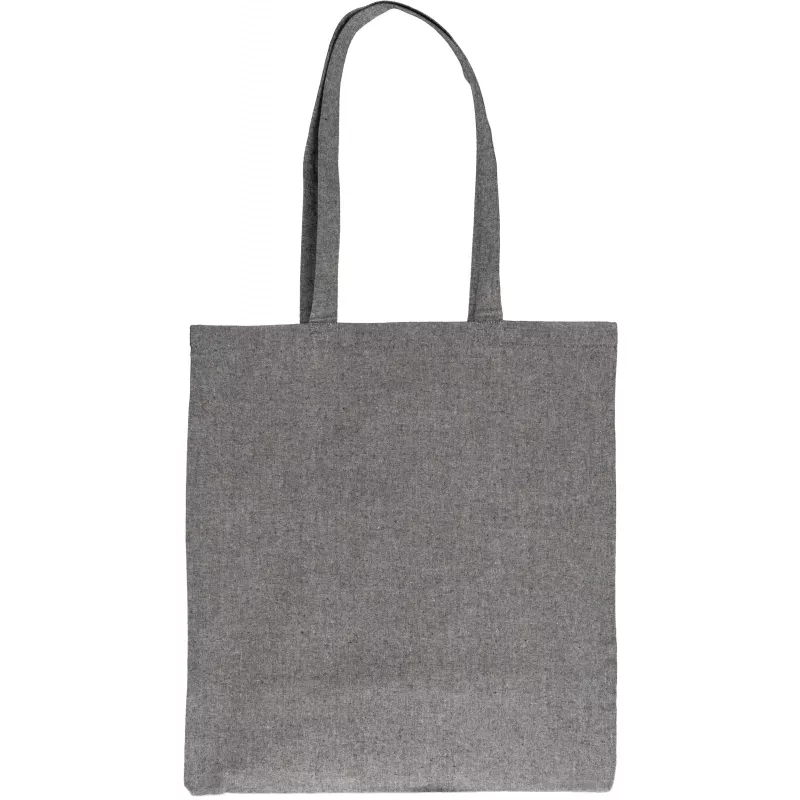 Torba bawełniana z recyklingu z długimi uszami 140 g/m2 LAMBERTO - czarny (6235803)