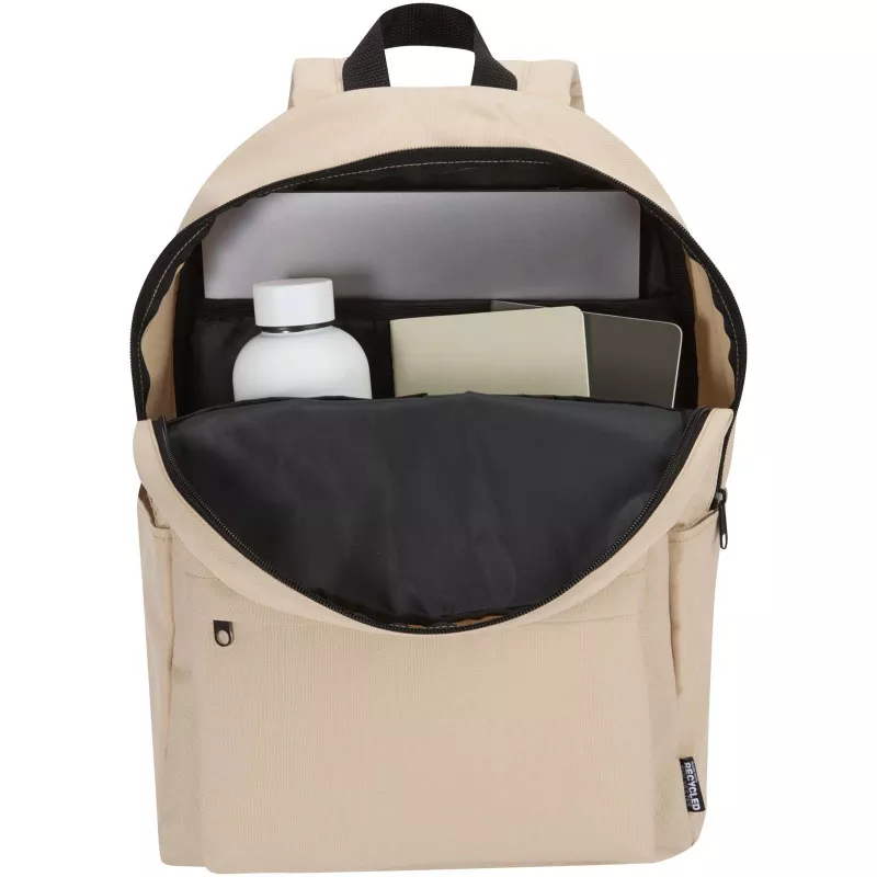 Byron plecak na 14-calowego laptopa o pojemności 16 l z recyklingu z certyfikatem GRS - Oatmeal (13009607)