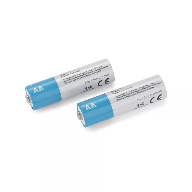 Zestaw akumulatorków AA 1600 mAh - przezroczysty (09125)