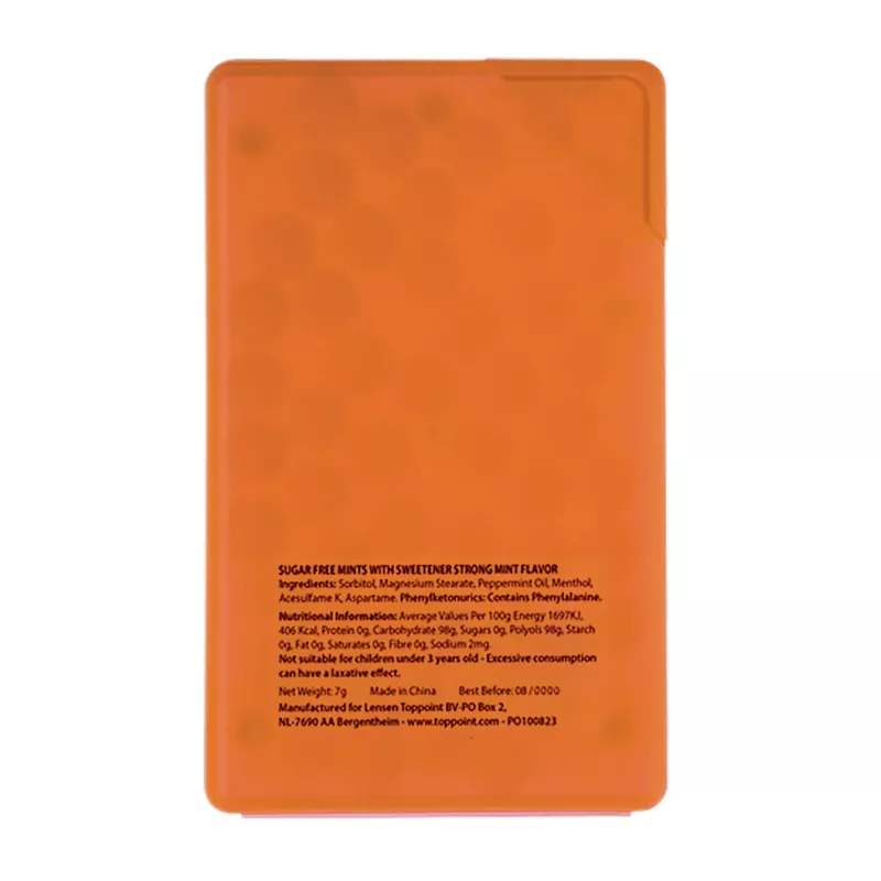 Miętówki w prostokątnym pudełku - pomarańczowy  mrożony (LT91793-N5426)