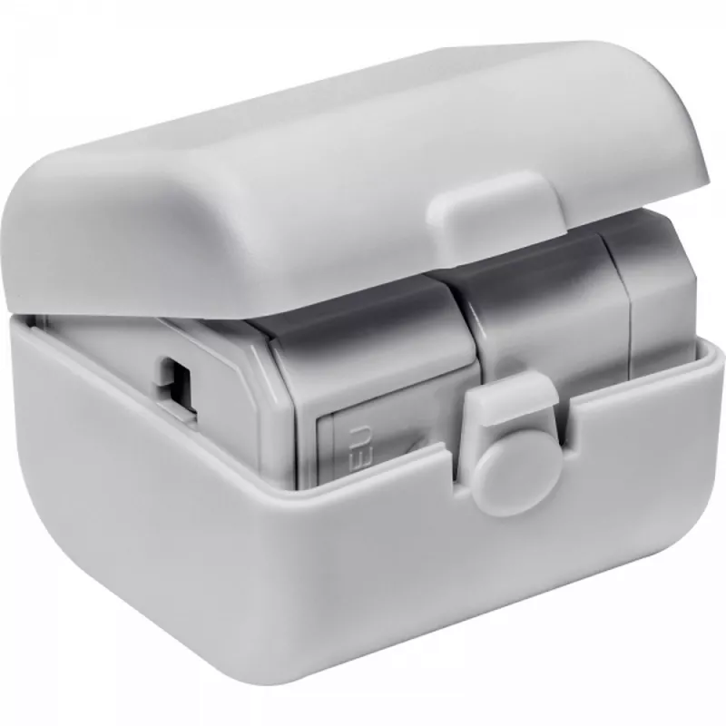 Adapter podróżny OLIVER - biały (4039406)