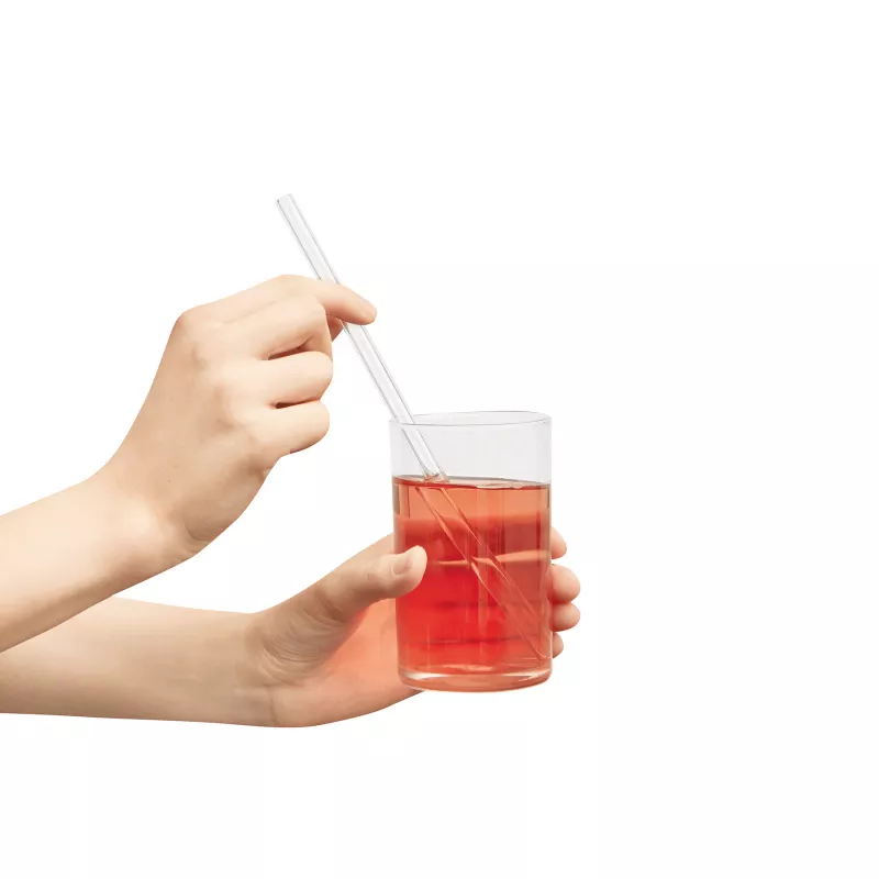 Zestaw szklanych słomek - transparentny (56-0304417)