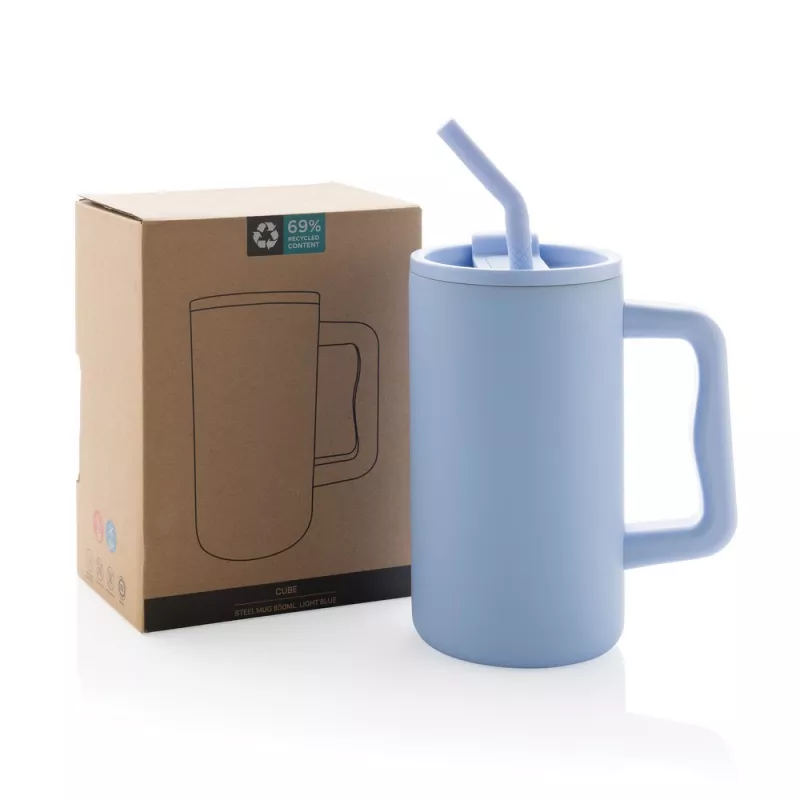 Kubek termiczny 800 ml Cube - jasnoniebieski (P437.3105)