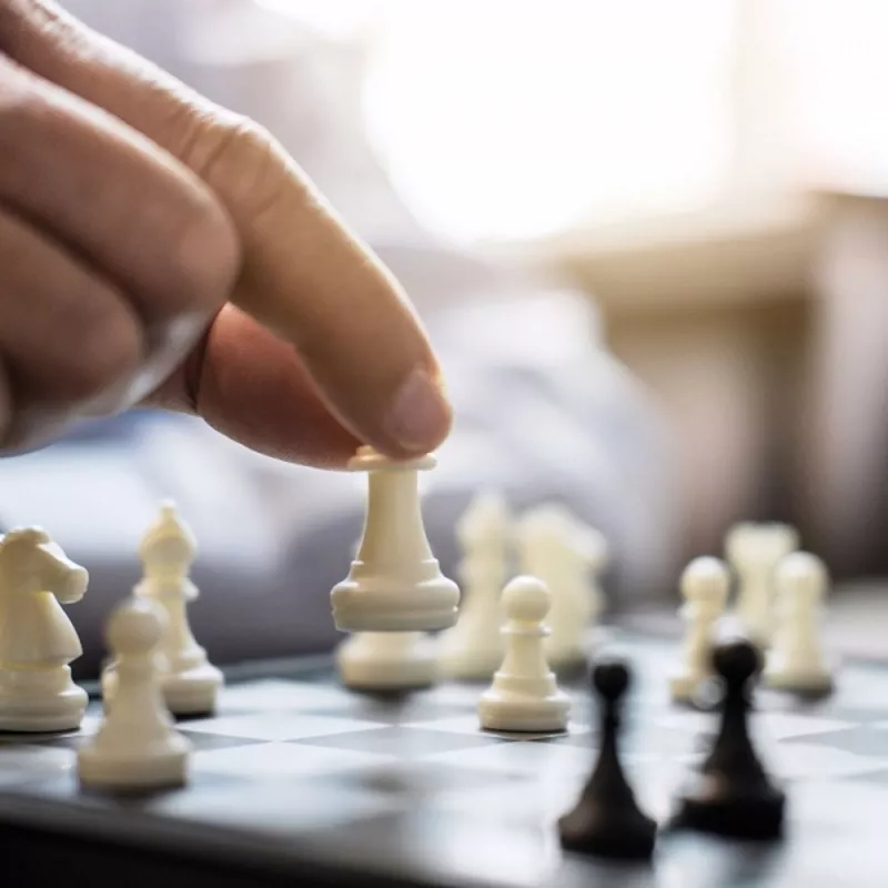 Zestaw do wina z szachami SAN GIMIGNANO - brązowy (403701)