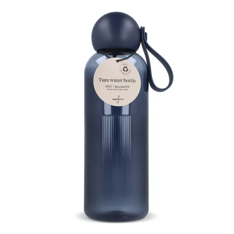 Sagaform Ture butelka na wodę 600ml - ciemnoniebieski transparentny (LT52056-N0410)