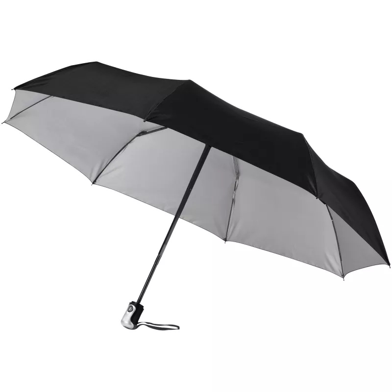 Parasol automatycznie otw./zam. Ø98 cm Alex - Czarny-Srebrny (10901681)