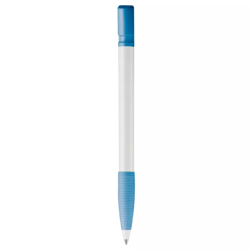 Długopis plastikowy Nash Grip - biało / jasnoniebieski (LT80801-N0112)