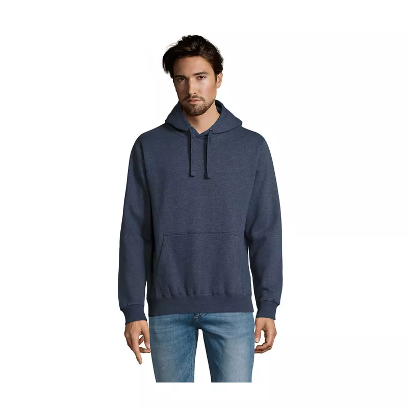 Bluza męska z kapturem 280 g/m² Sol's SPENCER - Melanż Denim (S02991-HD)
