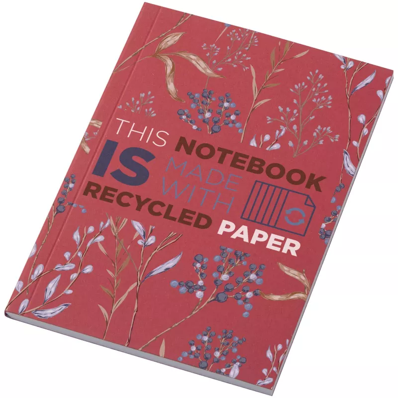 Notatnik A6 Novella Austen z miękką okładką z materiału z recyklingu, 50 kartek - Czerwony (21026321)