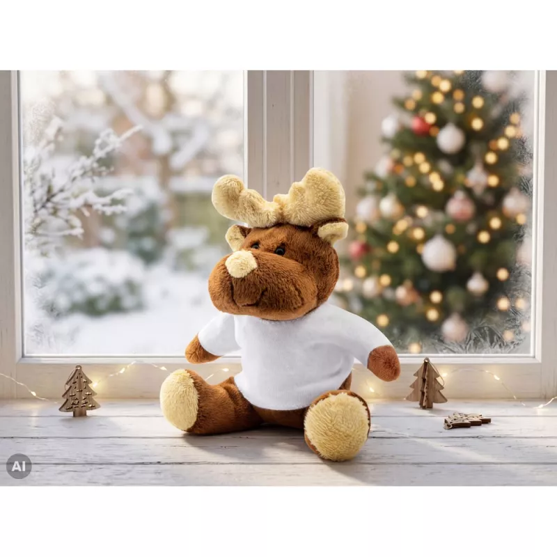 Pluszowy renifer | Comet White - brązowy (HE401-16)