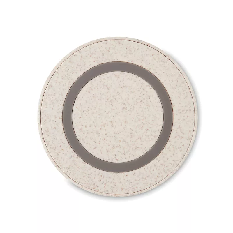 Ładowarka bezprzewodowa 5W ze słomy pszenicznej PLATO+ - Bezowy (MO9996-13)