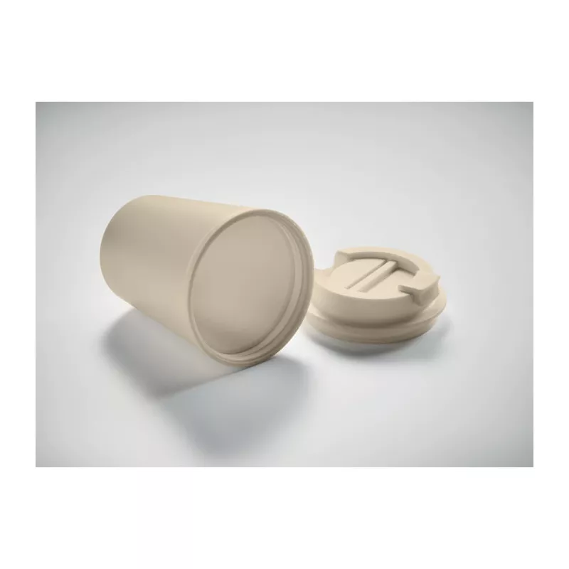 Kubek dwuścienny z PP 300 ml TRIDUS - Bezowy (MO6866-13)