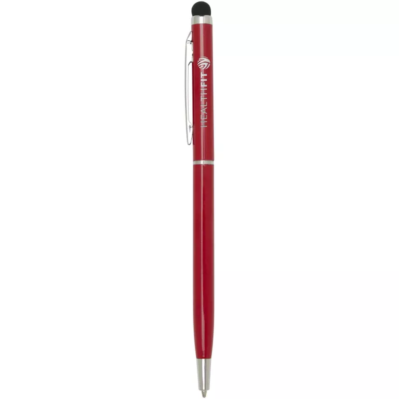 Ore aluminium ballpoint pen with stylus - Czerwony (10625621)