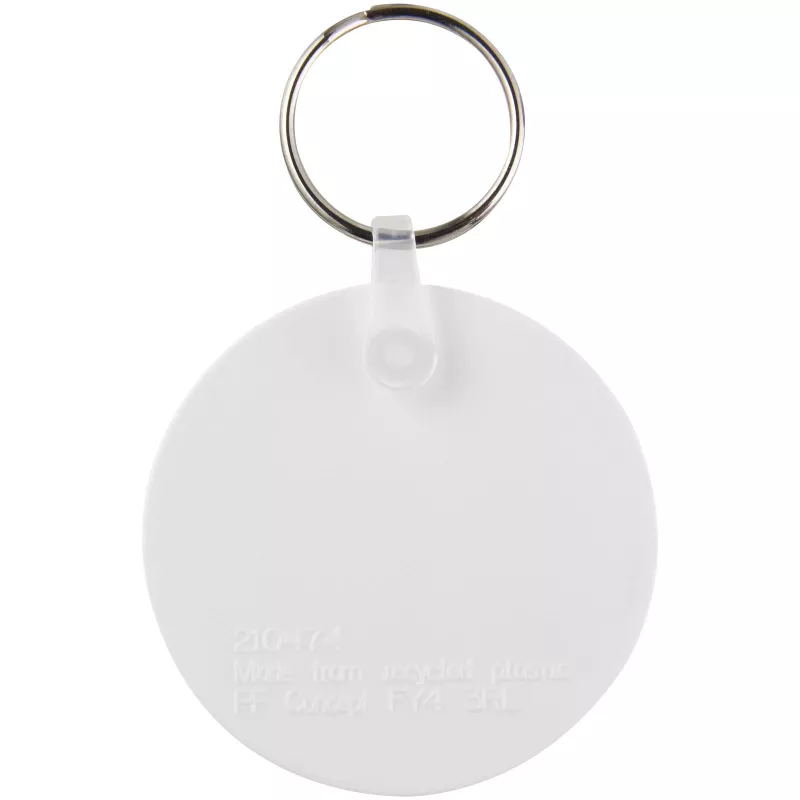 Tait łańcuch do kluczy z recyklingu w kształcie koła - Biały (21047501)