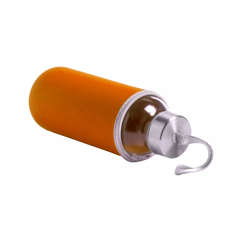 Butelka szklana w futerale Dokath 420 ml - pomarańcz (AP781675-03)
