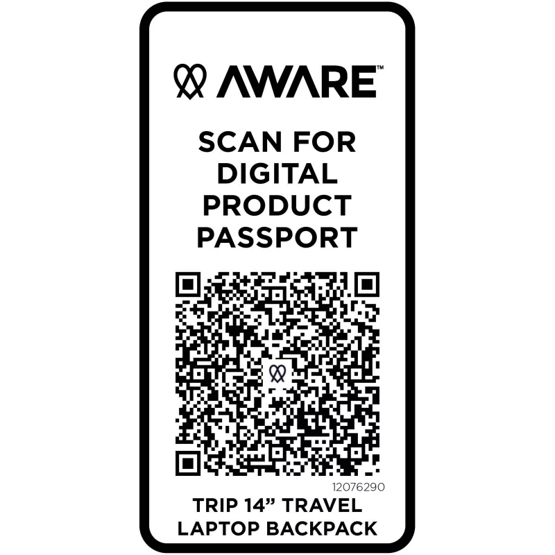Trip Aware™, plecak na laptopa 14 cali wykonany z materiałów z recyklingu, 9 l - Czarny (12076290)