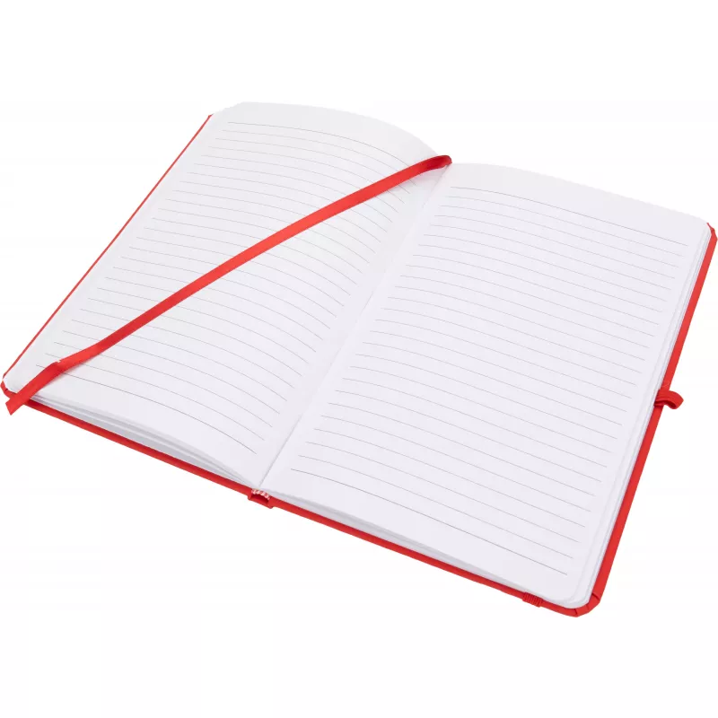 Notatnik A5 w linie z materiałów z recyklingu LORENA - czerwony (2875905)